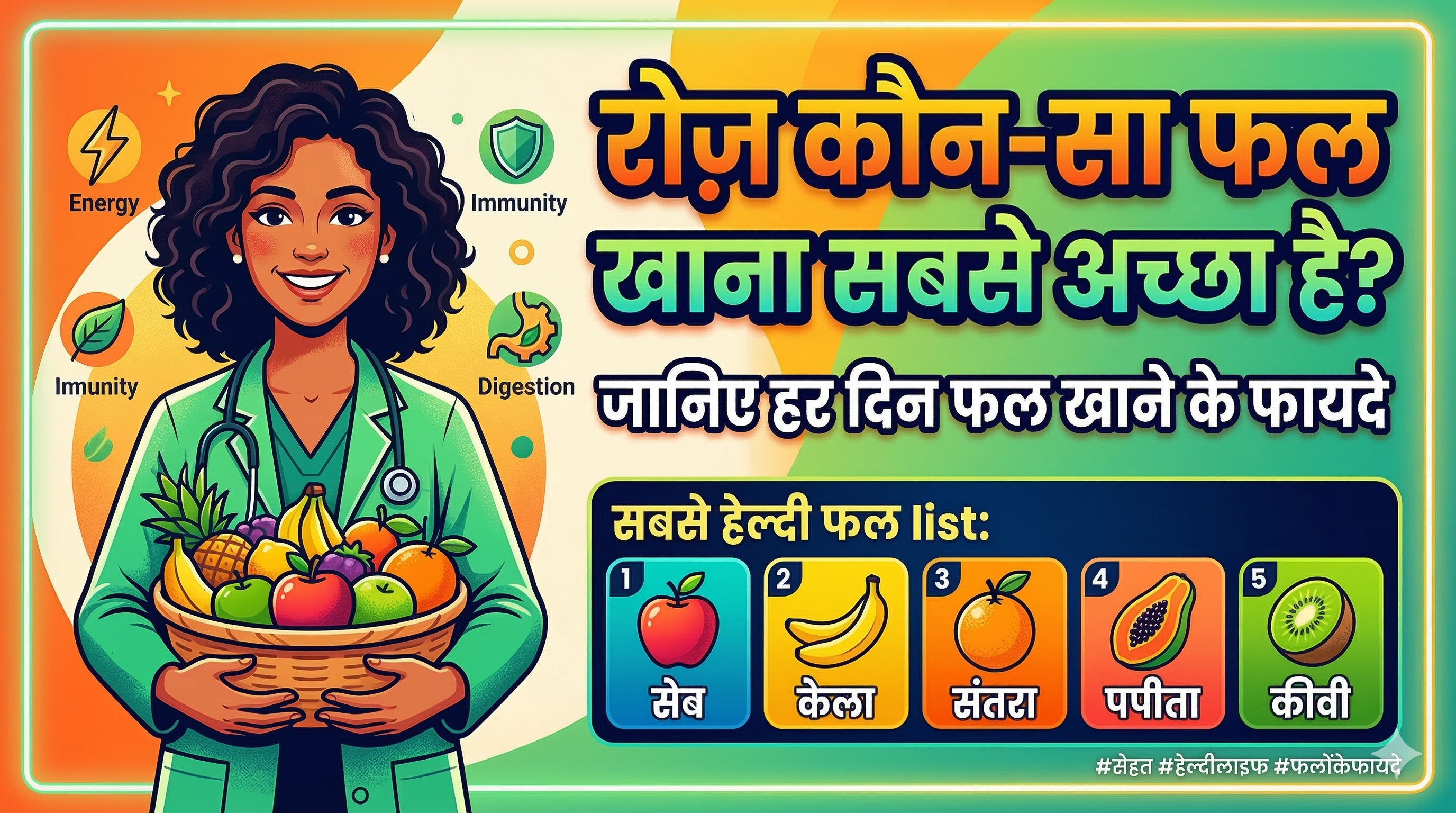 रोज़ कौन-सा फल खाना सबसे अच्छा है? जानिए हर दिन फल खाने के फायदे और सबसे हेल्दी फल